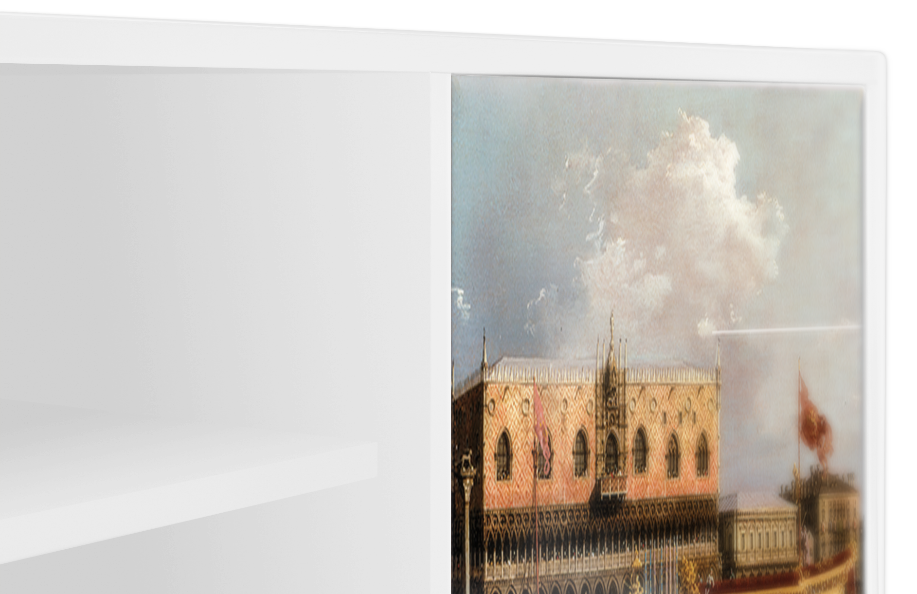 ТВ-Тумба - STORYZ - T2 The Bucintoro at the Molo on Ascension Day by Canaletto, 170 x 69 x 48 см, Белый - фотография № 5