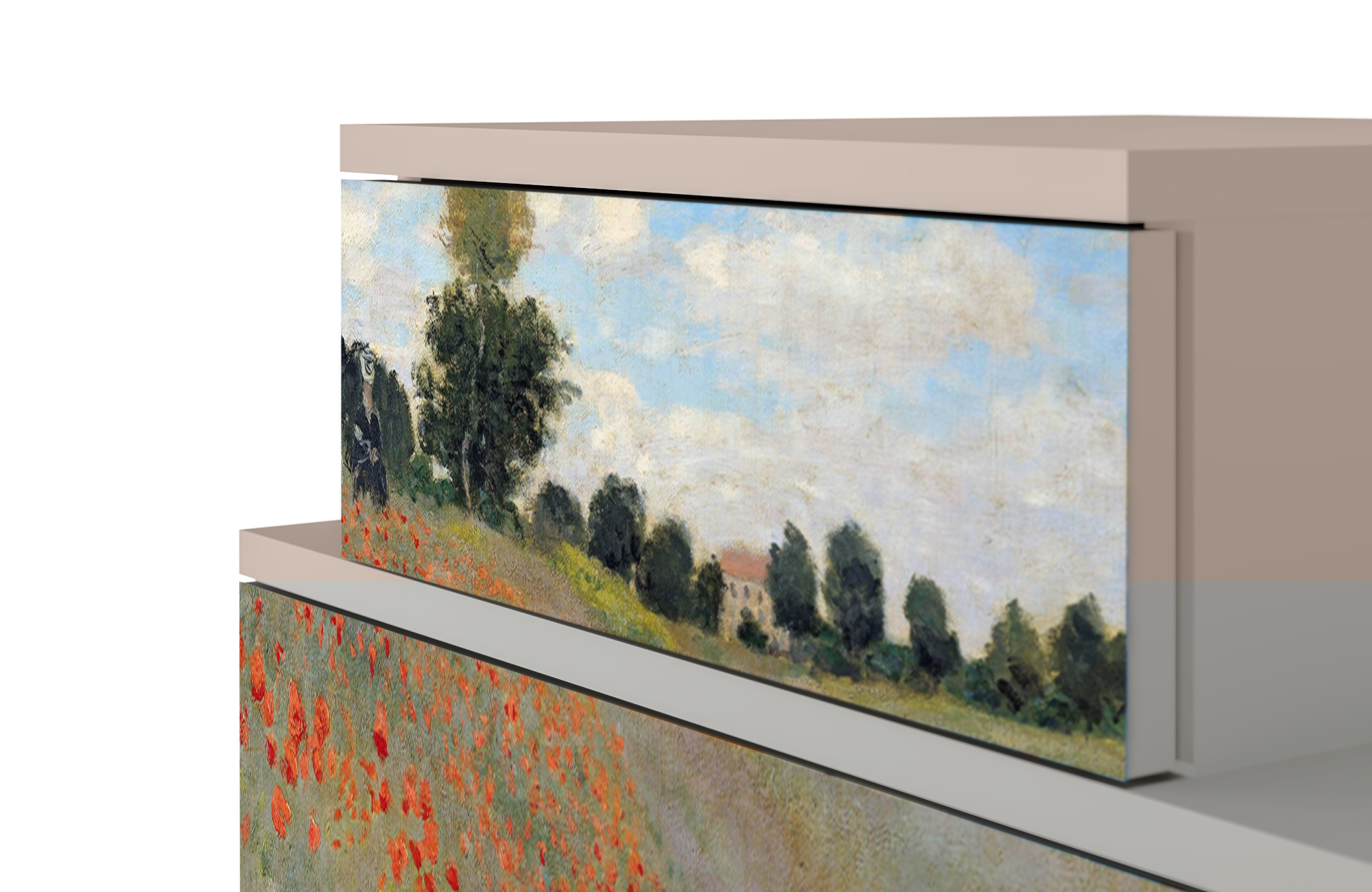 Прикроватная тумба - STORYZ - NS1 The Poppy Field near Argenteuil by Claude Monet , 58 x 58 x 41 см, Бежевый - фотография № 5