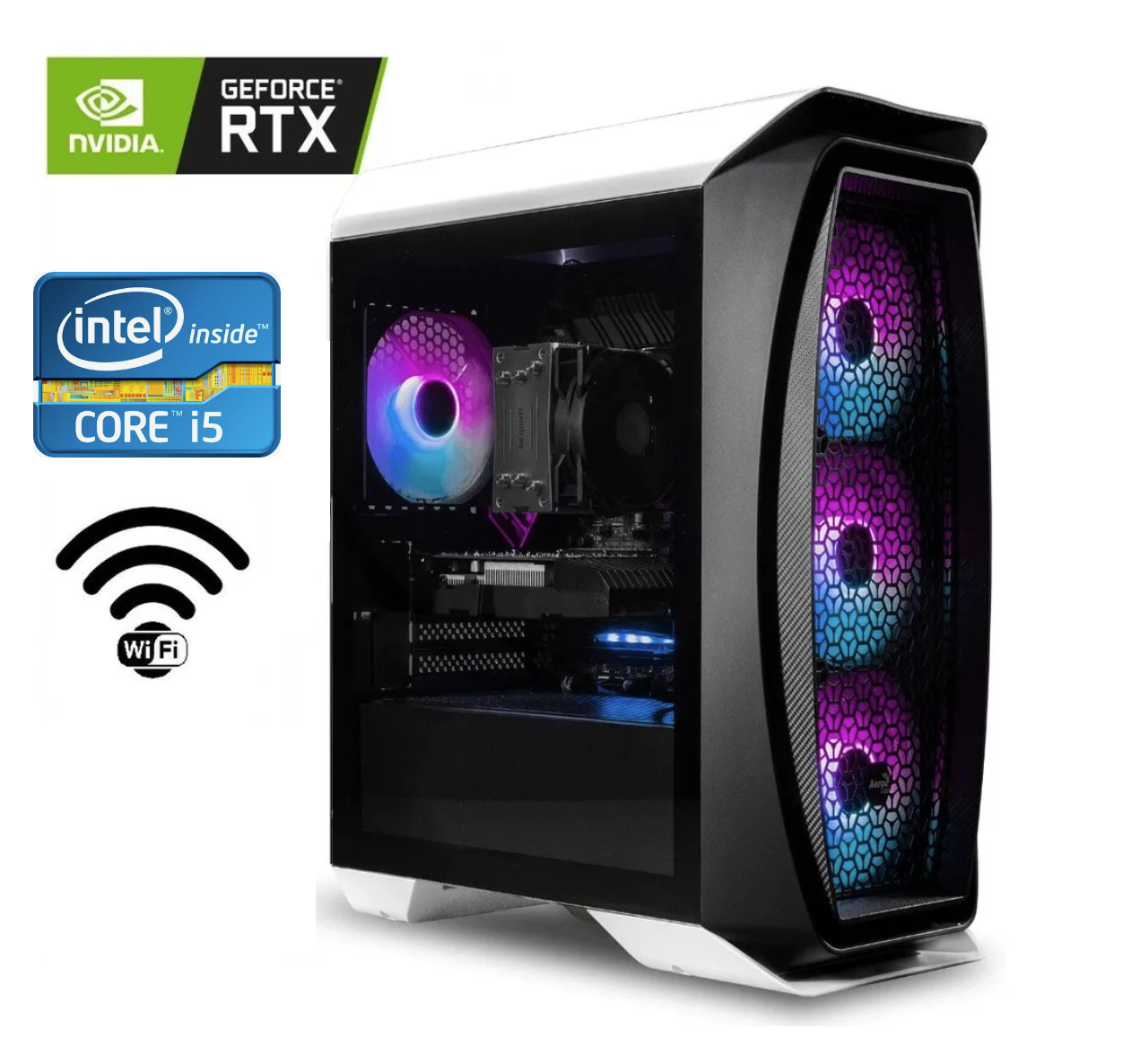    ( ) ALEF COMPUTERS Intel Core i5 12400F / 32GB / 1000GB HDD / 512GB SSD / RTX 3060 12GB / 700W / WIN 10 PRO