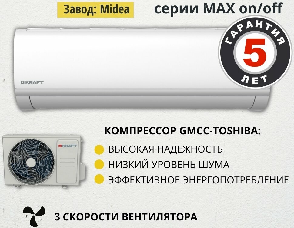 Сплит-система Kraft MAX KF-MAX12 (завод Midea)