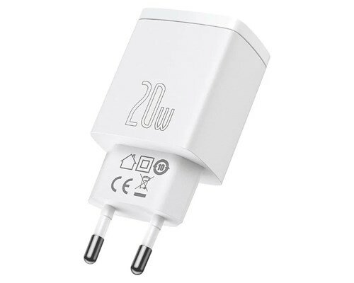 Зарядное устройство сетевое Baseus Compact Quick Charger U+C CCXJ-B02 3A White