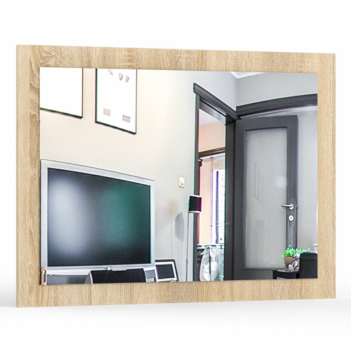 фото Зеркало Камелия, цвет дуб сонома, ШхГхВ 80х2х60 см.