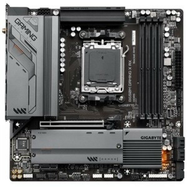 Gigabyte Материнская плата Gigabyte B650M GAMING X AX {Socket AM5 AMD B650 4xDDR5-5200 HDMI+DP+DP 1xPCI-Ex16 1xPCI-Ex1 4xSATA3(RAID 0/1/10) 2xM.2 8 Ch Audio 2.5GLan WiFi (4+4)xUSB2.0 (3+2)xUSB3.2 (1+1)xUSB3.2 Type}