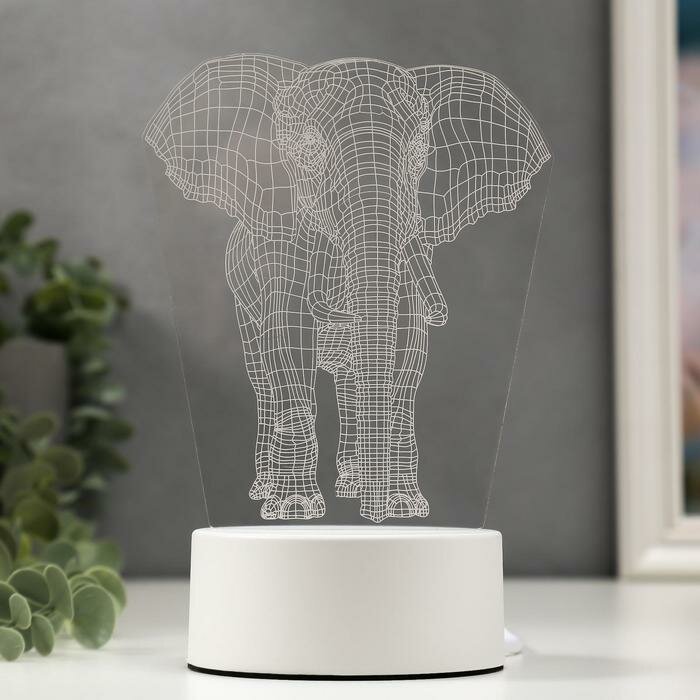 Светильник "Слон" LED RGB от сети 9,5х12,5х19см RISALUX - фотография № 2