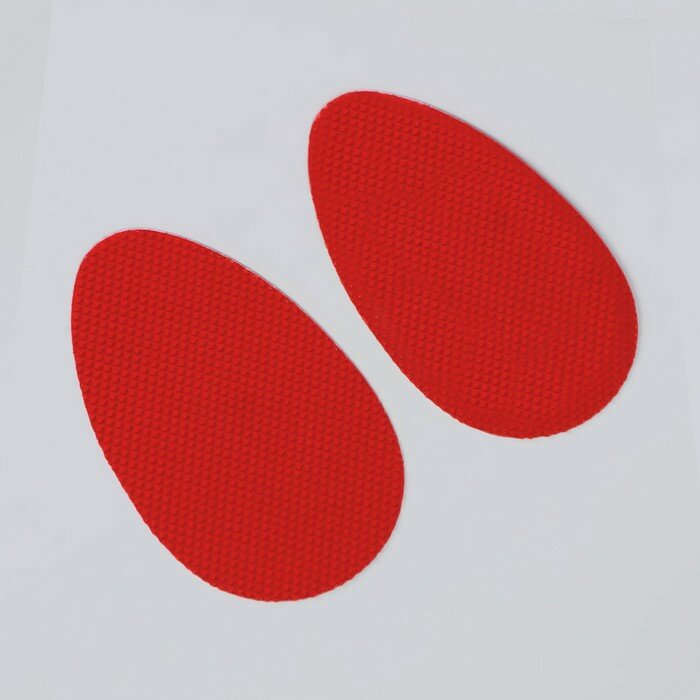 Накладки для обуви противоскользящие, с протектором, на клеевой основе, пара, цвет красный - фотография № 1