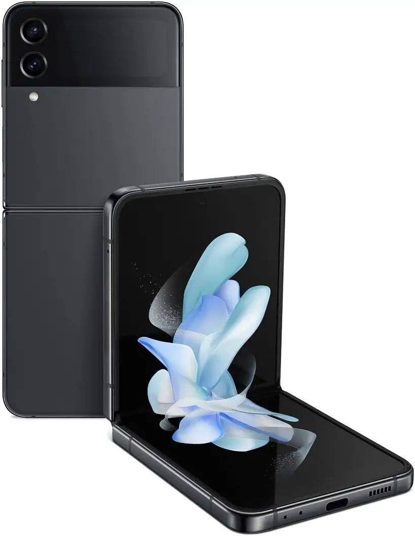 SAMSUNG Смартфон Samsung SM-F721B Galaxy Z Flip 4 256Gb 8Gb графитовый раскладной 3G 4G 2Sim 6.7" 1080x2640 Android 12 12Mpix 802.11 a/b/g/n/ac/ax NFC GPS GSM900/1800 GSM1900 TouchSc Protect SM-F721BZAHEUE