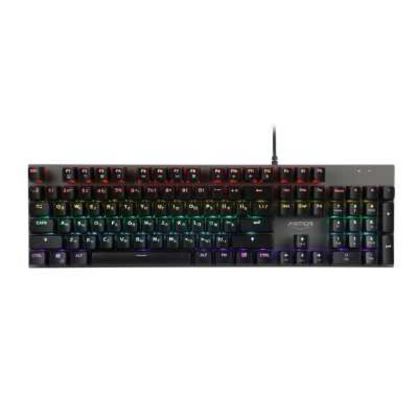 Клавиатура механическая игровая CBR KB 883 Armor USB, 104 кл., свитчи Huano Red, Anti-Ghosting, N-key rollover, Rainbow LED, 60 млн. наж., прорезин. н