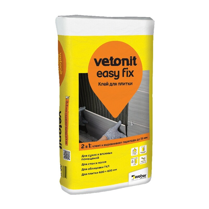 Клей для плитки Weber Vetonit Easy Fix 25 кг