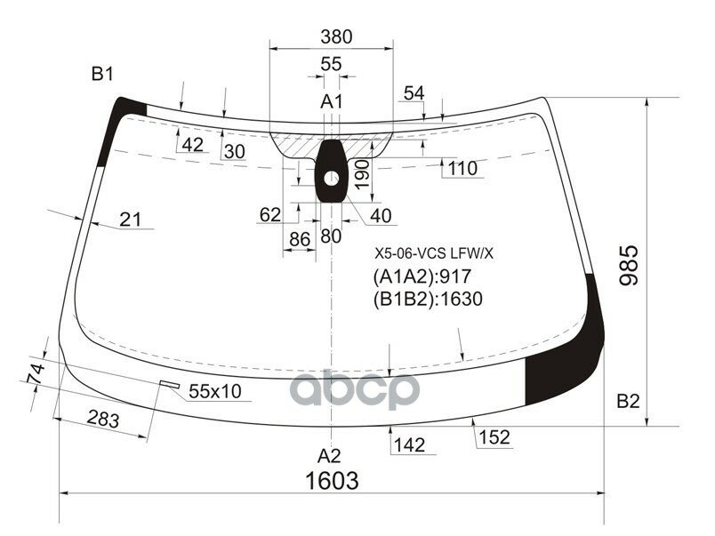 Стекло Лобовое + Дд Bmw X5 E70 06-13 XYG арт. X5-06-VCS LFW/X