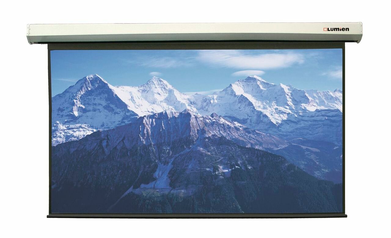 [LMLC-100112] Экран с электроприводом Lumien [Master Large Control] 360x467 см (раб. область 343х457 см) (225"), Matte White FiberGlass, черн. кайма по периметру, верх.кайма 10 см, стальной корпус, 4:3, IR и RF управление входит в комплект
