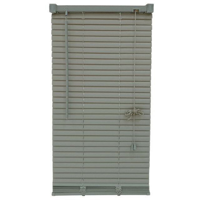 фото жалюзи горизонтальные UGO LOKS ПВХ 40x180см светло-серые 25мм, арт.G40PVC