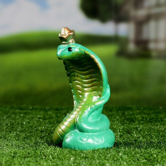 Садовая фигура "Змея с короной" 16см - фотография № 2
