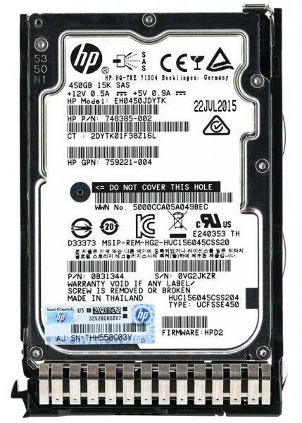 Жесткий диск HP 759210-B21 450Gb SAS 2,5" HDD