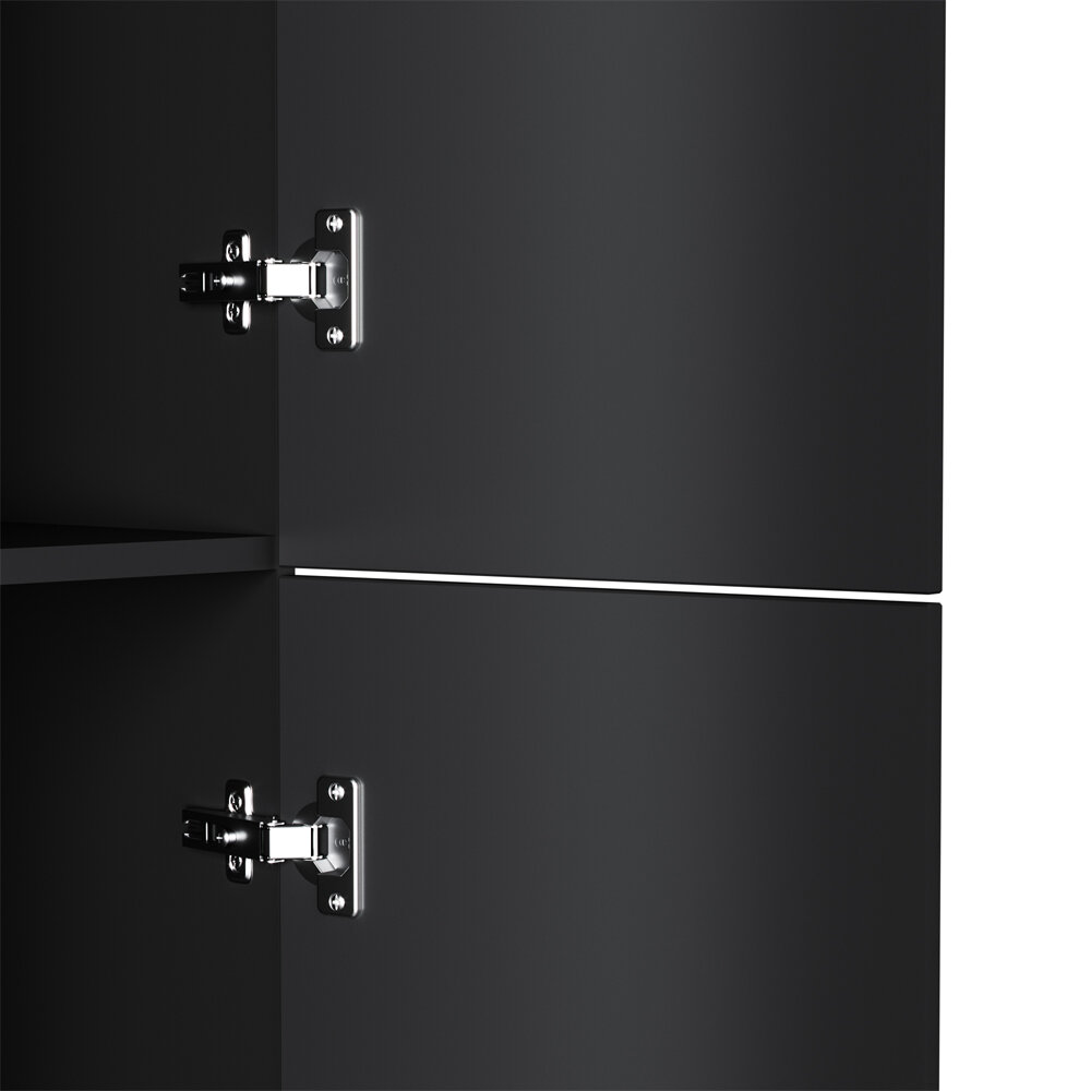 Шкаф для ванной AM.PM X-Joy M90CHR0306BM черный матовый, подвесной, правый, 30 см, система push to open - фотография № 7