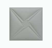 Панель стеновая из экокожи Grey Stella серый 40 * 40 см 1шт мягкая 3D панель декор для стен и в изголовье кровати