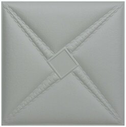 Панель стеновая из экокожи Grey Stella серый 40 * 40 см 1шт мягкая 3D панель декор для стен и в изголовье кровати