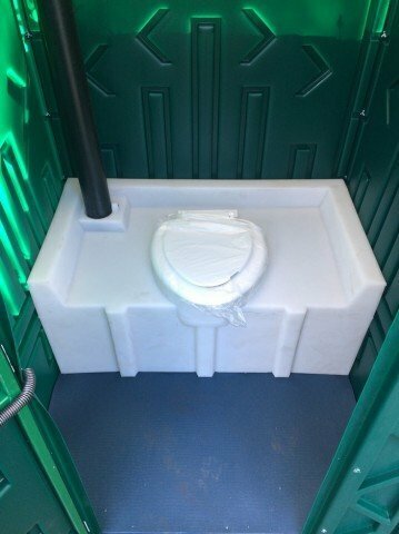 Туалетная кабина - биотуалет от производителя, цвет зеленый - фотография № 2