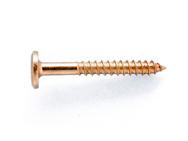 фото Шуруп 7х50/6 мм мебельный-стяжка, с углублением, латунированный, 12 шт