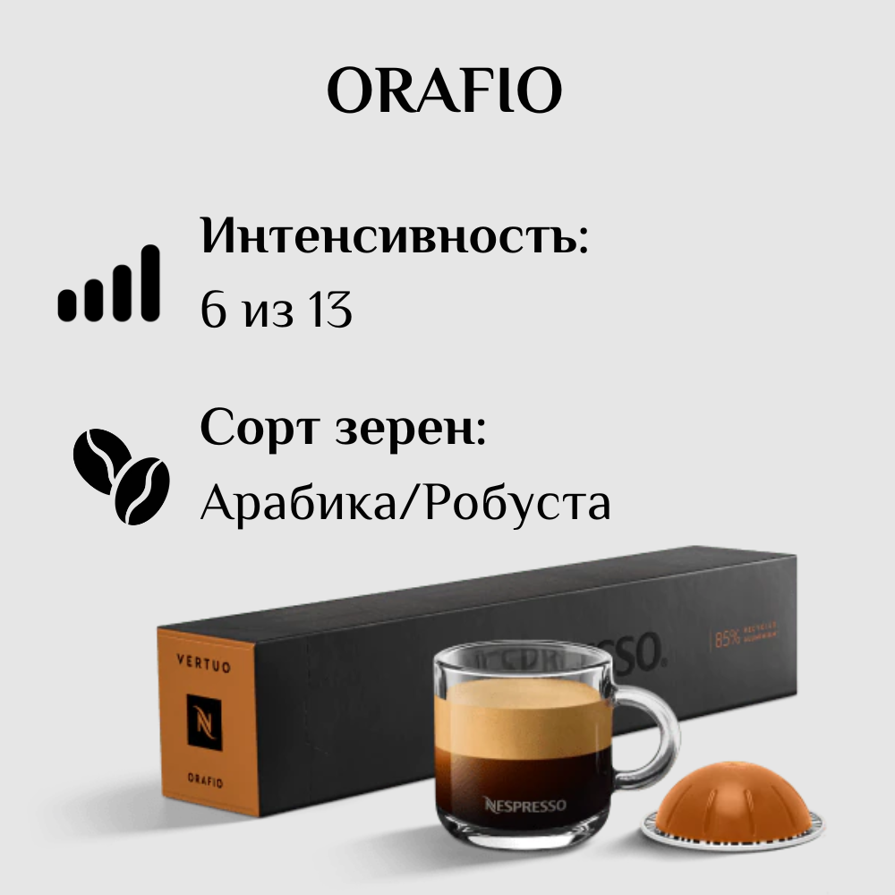 Капсулы для кофемашины Nespresso Vertuo ORAFIO 100 штук - фотография № 3