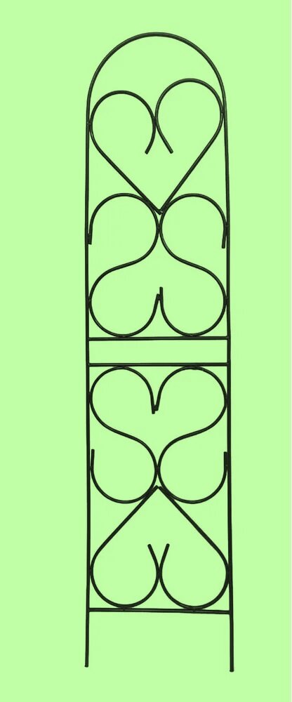 Шпалера садовая металлическая для растений (для сада) Тюльпан-2 разборная зелёная, труба d=10мм., рисунок проволока 4мм. - фотография № 1