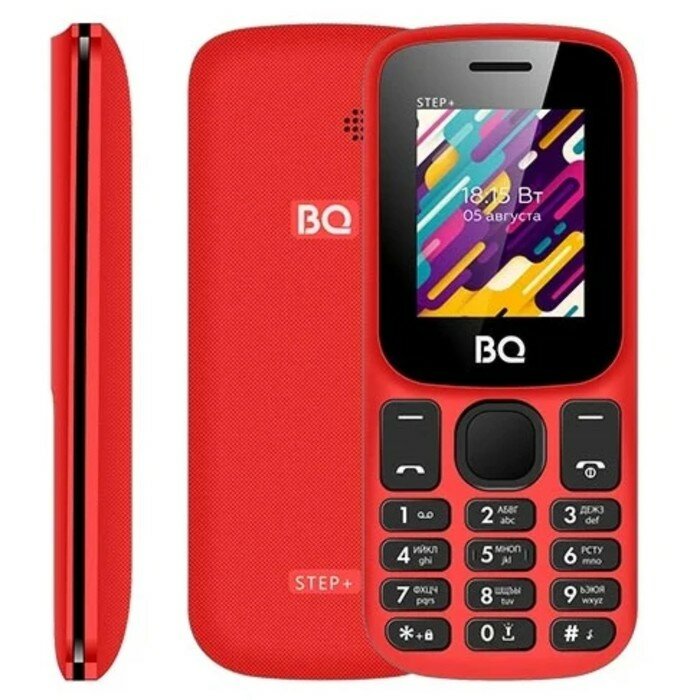 Сотовый телефон BQ M-1848 Step+ 1.77" 2 sim microSD 600 мАч черно-красный