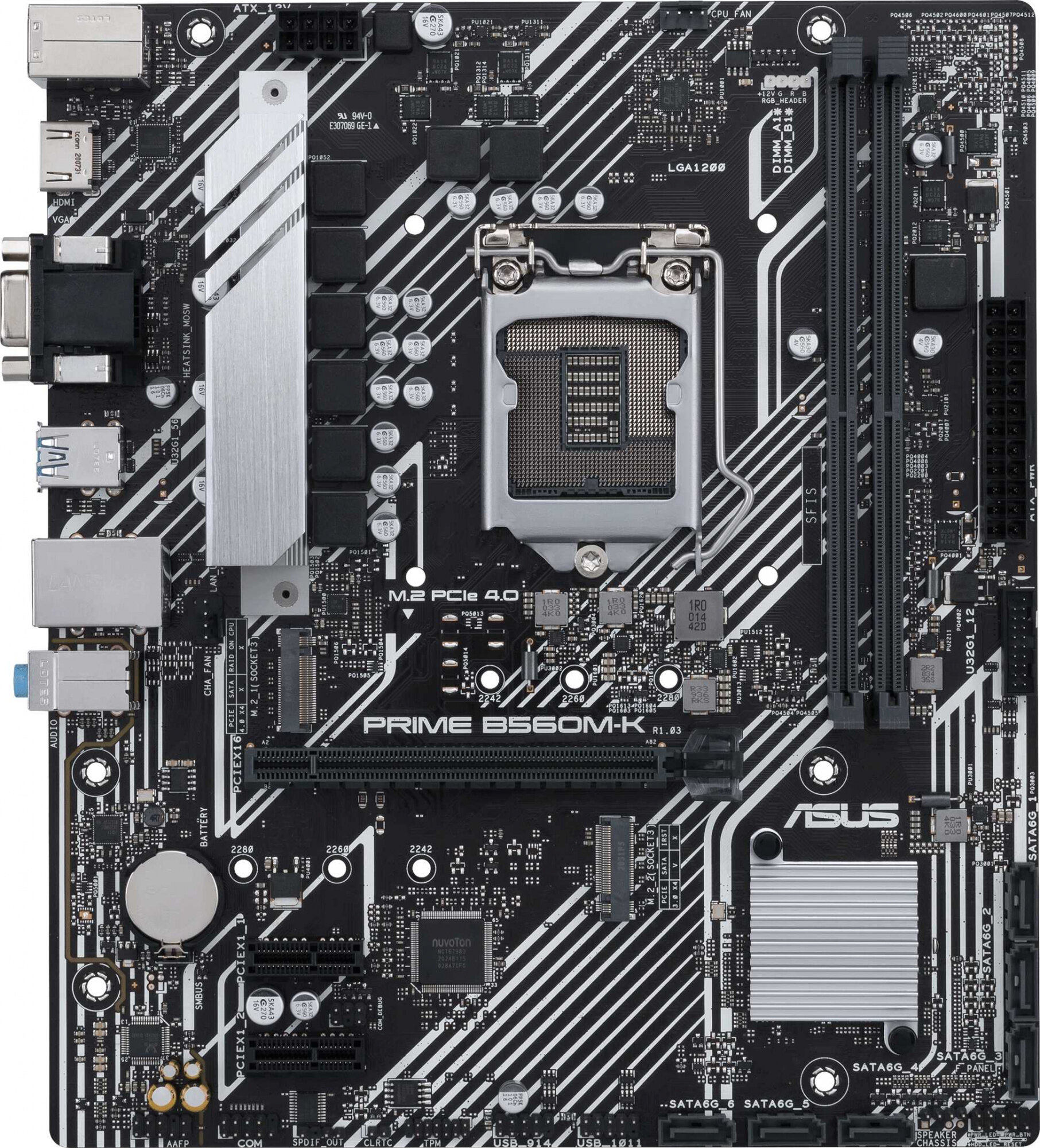 ASUS PRIME B560M-K (mATX, B560, 2xDDR4-5000, M.2, VGA, HDMI, COM)