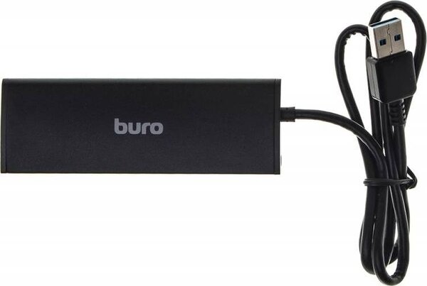 USB-концентратор Buro BU-HUB4-0.5-U3.0 черный