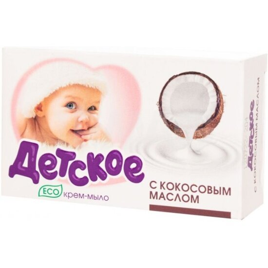 фото Детское крем-мыло Весна Косметика весна с кокосовым маслом, 90 г