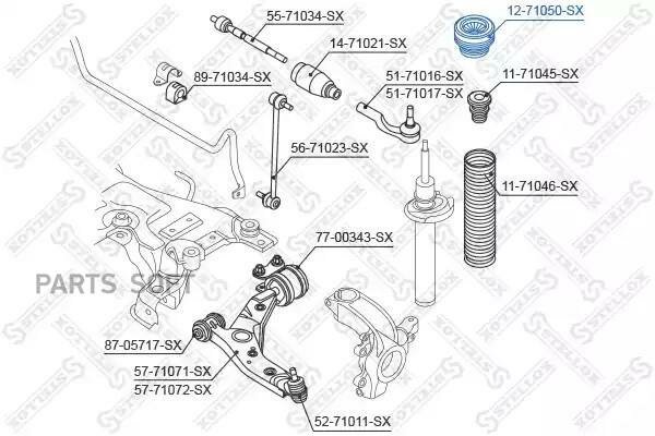 STELLOX 1271050SX Опора передн. амортизатора