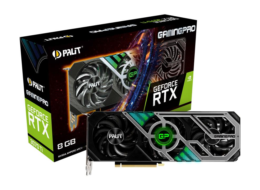 Видеокарта PCI-E nVidia GeForce RTX3070TI GAMINGPRO 8Gb (256bit/GDDR6/HDMI/DPx3) (NED307T019P2-1046A) RTL