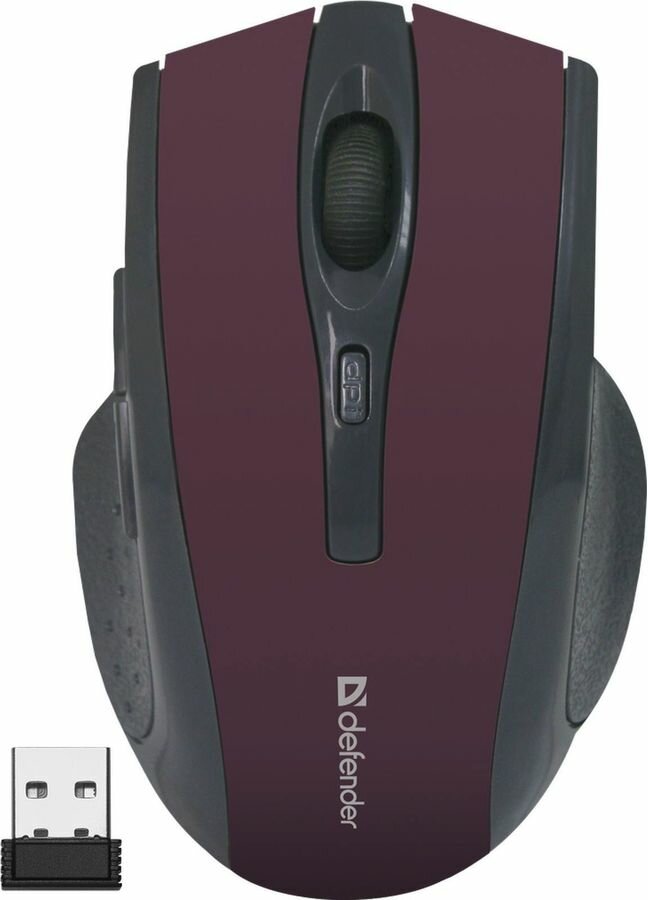 Defender Беспроводная оптическая мышь Accura MM-665 красный,6 кнопок,800-1200 dpi