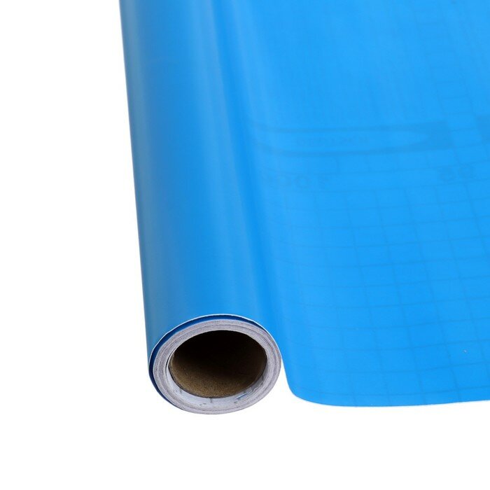 Пленка самоклеящаяся, голубая, 0.45 м х 3 м, 8 мкр - фотография № 4