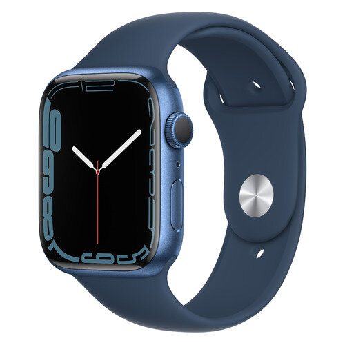 Смарт-часы Apple Watch Series 7 A2474, 45мм, синий / синий [mkn83ll/a]