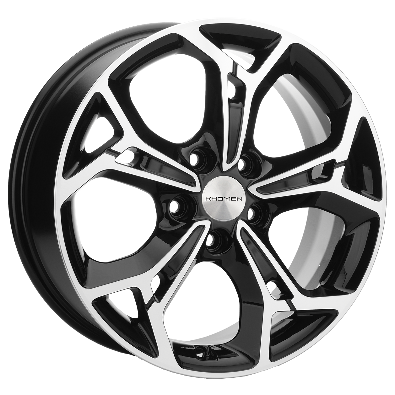 Khomen Wheels KHW1702 7x17 5x112 ET40 Dia57.1 Black-FP ()