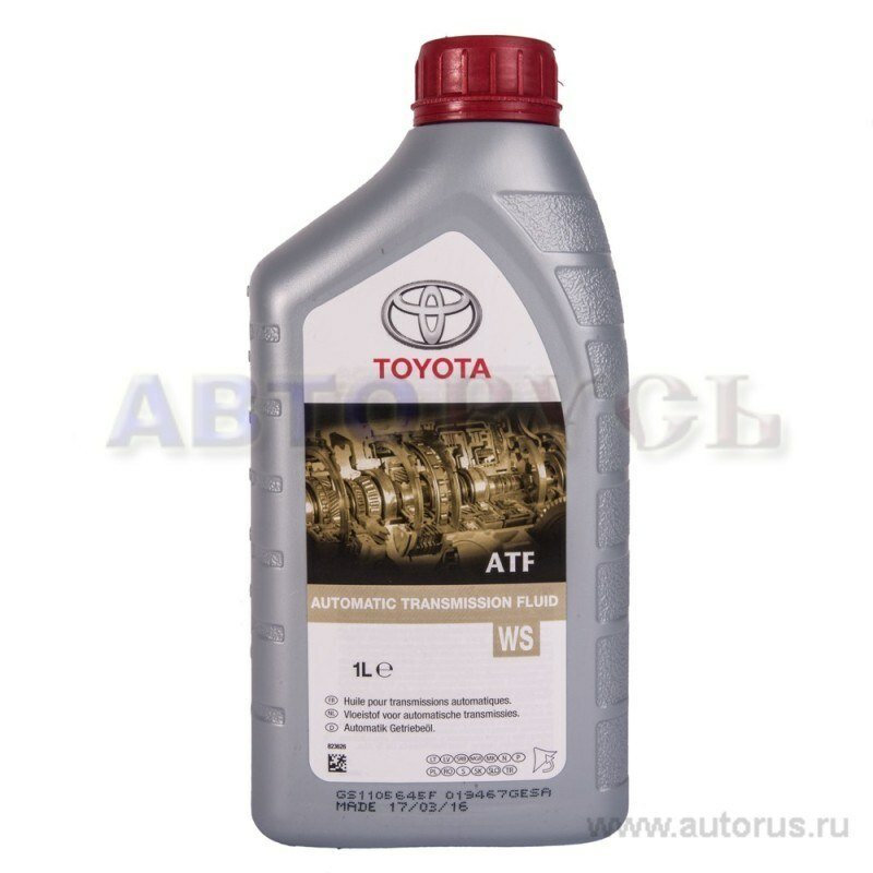 Масло трансмиссионное toyota auto fluid ws 1 л 08886-81210