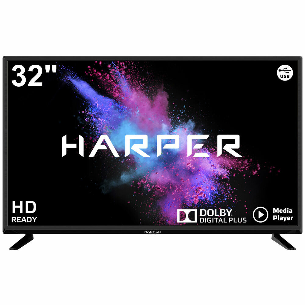 Телевизор ЖК 32" Harper 32R490T черный