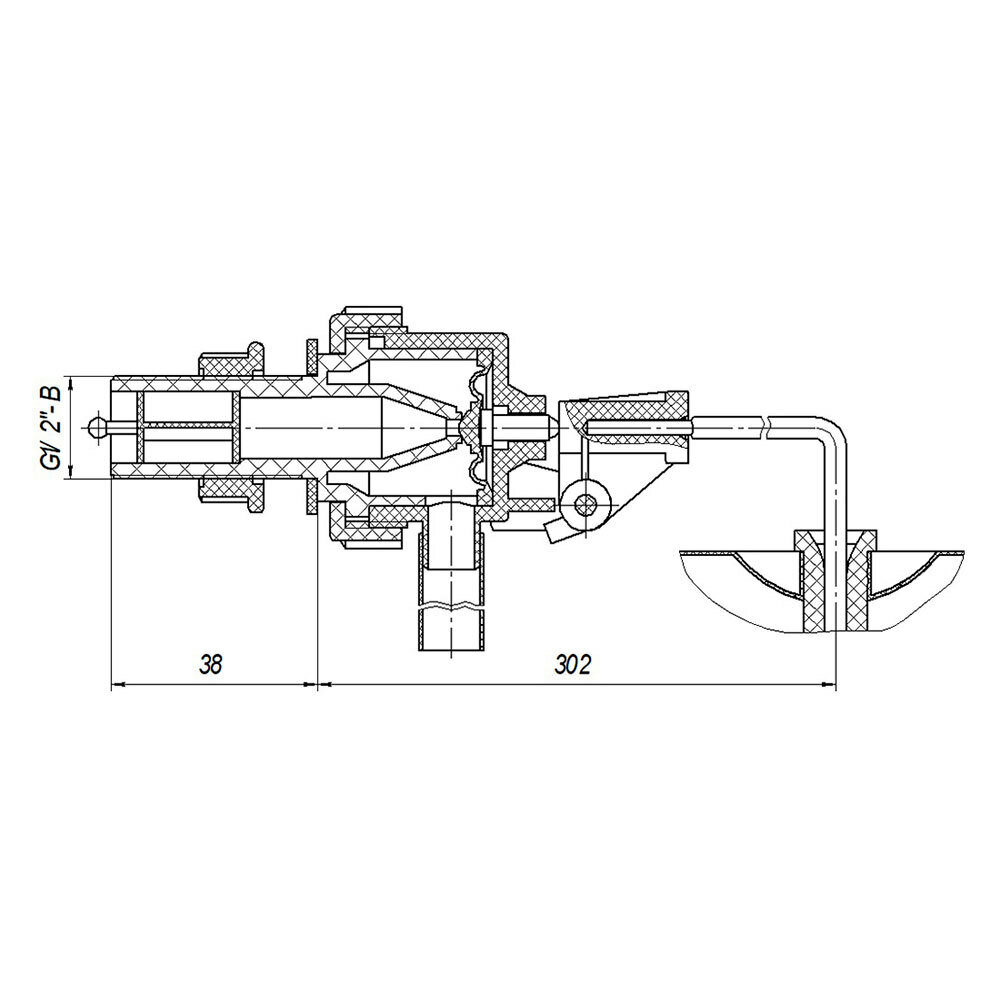 фото Клапан заливной Инкоэр боковой подвод 1/2 (И-Бм Р)