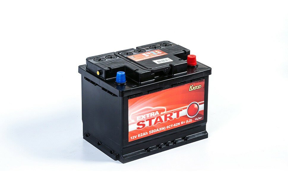 Аккумулятор катод EXTRA START 6СТ-62N R+ (L2)