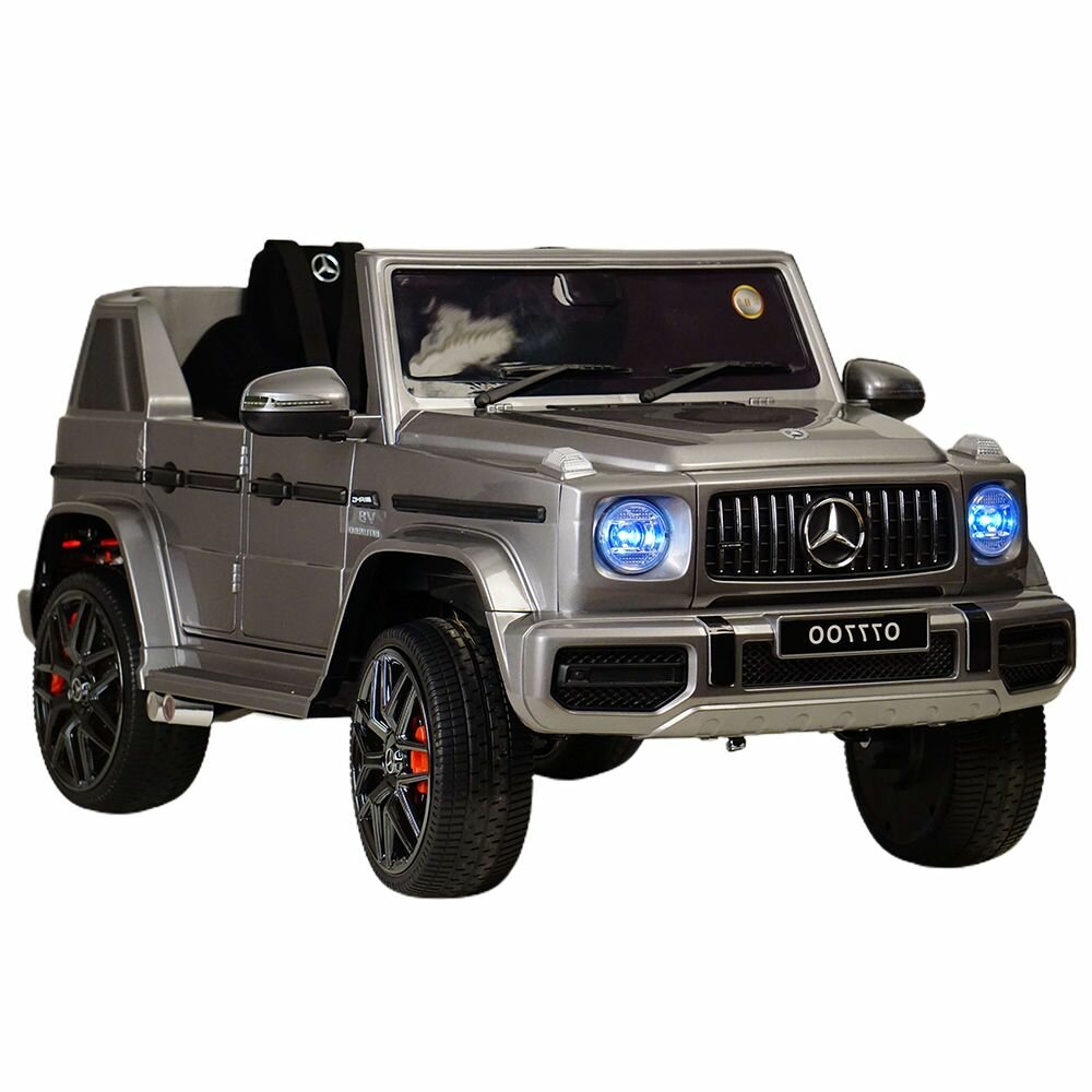 Детский электромобиль Mercedes-AMG G63 (O777OO) серый глянец (RiverToys)