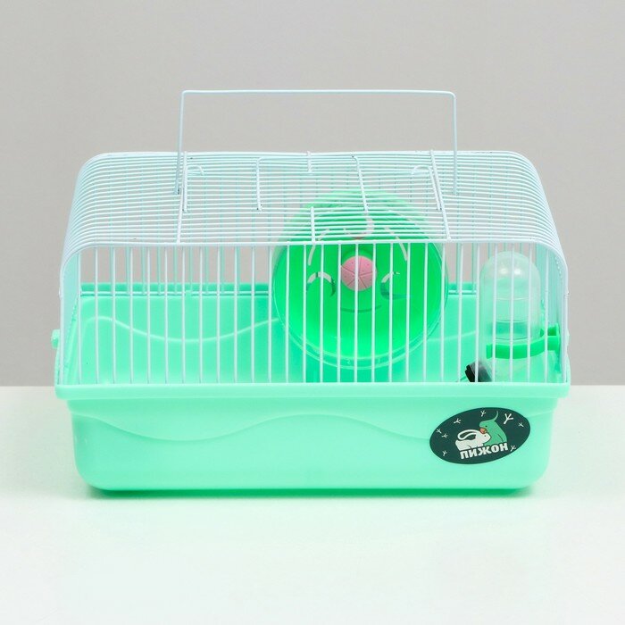 Клетка для грызунов "Пижон", 31 х 24 х 17 см, зелёная - фотография № 2