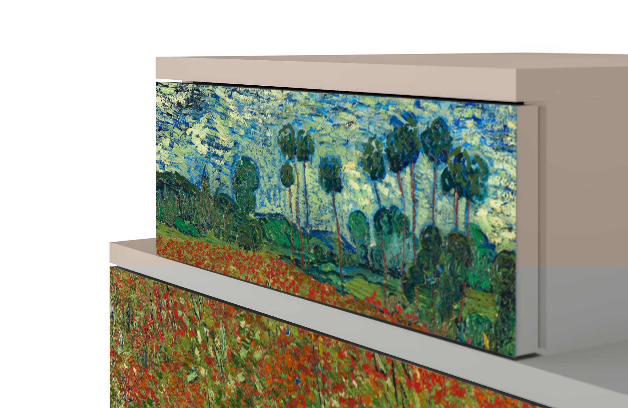 Прикроватная тумба - STORYZ - NS1 Poppy field by Vincent van Gogh, 58 x 58 x 41 см, Бежевый - фотография № 5