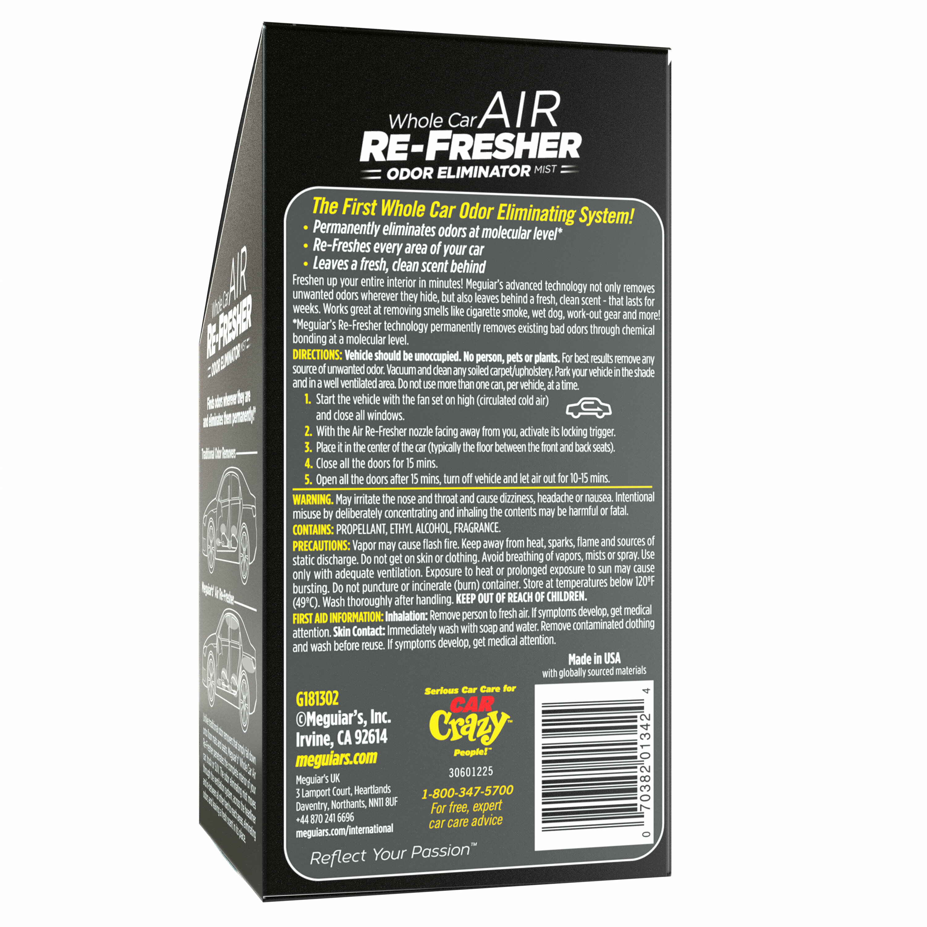 Нейтрализатор запахов в салоне "чёрный хром" Air Re-Fresher Black Chrome Scent 59 мл. — фото 3