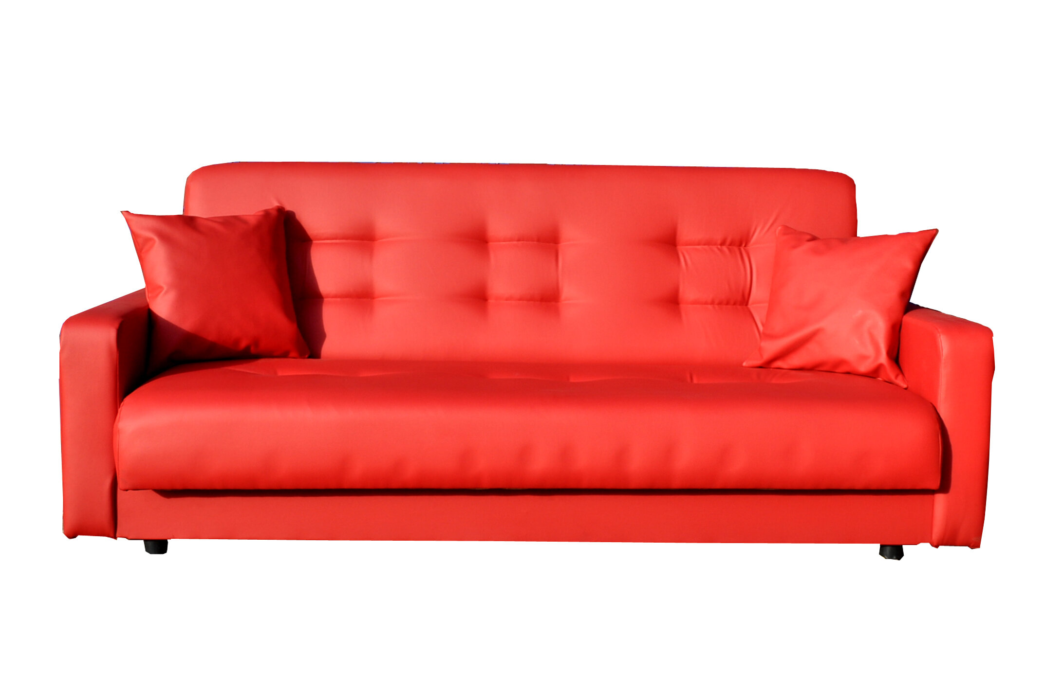 фото Диван кровать Аккорд 120 красный Экокожа книжка ППУ