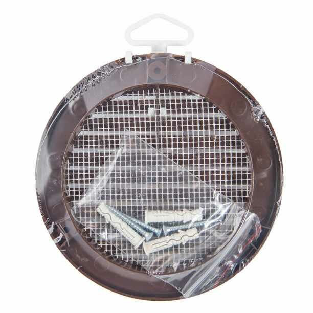 Вентиляционная решетка коричневая D100 мм TRU-14Kbr Aventa - фотография № 2