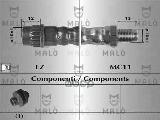 Шланг Тормозной Malo арт. 81005