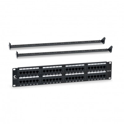 Патч-панель 19", 2U, 48xRJ45 Cabeus PL-48-Cat.5e-Dual IDC