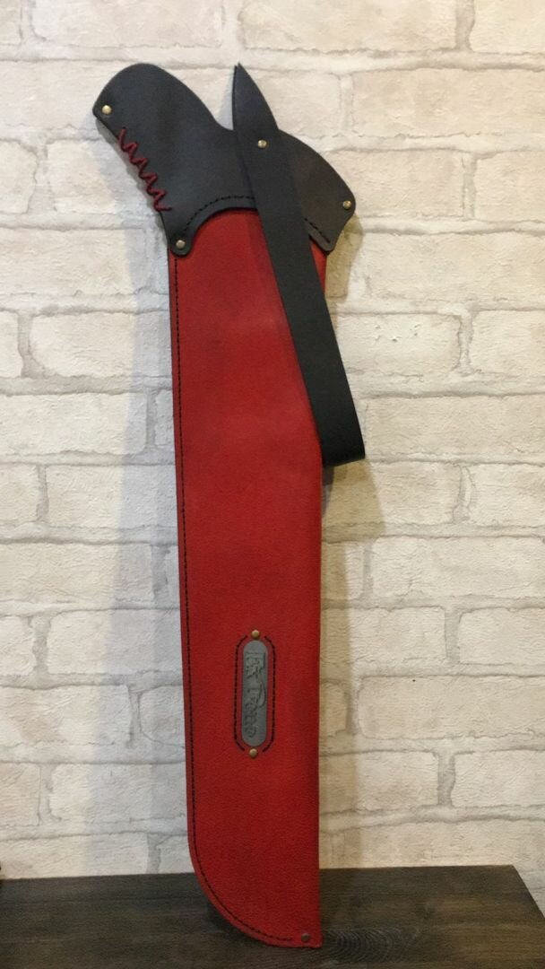 Кожаный чехол для шампуров EX DONO (красный) - фотография № 2