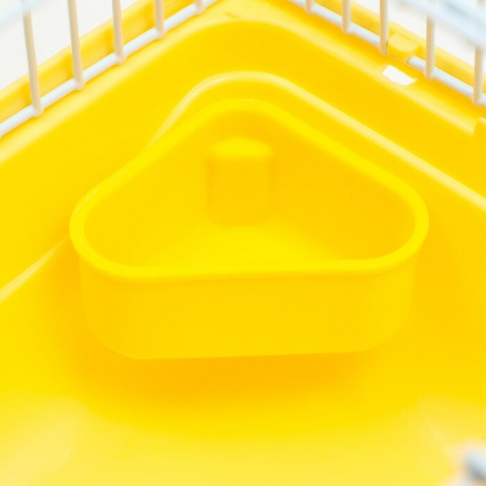 Клетка для грызунов "Пижон", 31 х 24 х 17 см, жёлтая - фотография № 6