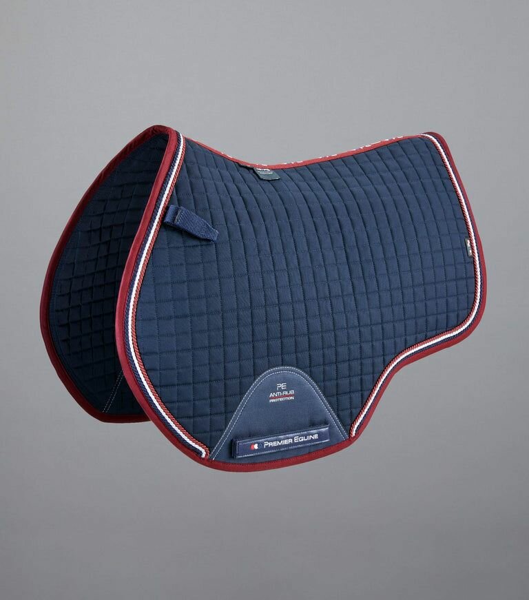 Вальтрап для лошади из хлопка Close Contact Cotton Dressage Saddle Pad (темно-синий) - фотография № 1