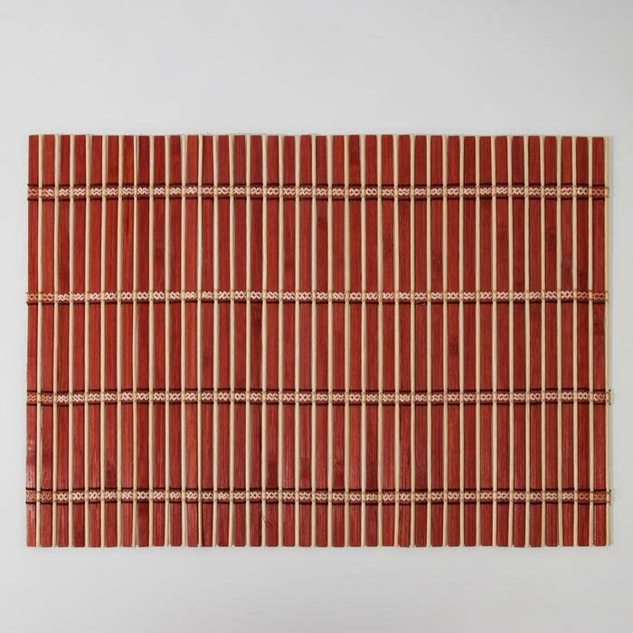 Салфетка сервировочная на стол «Соломка», 43×30 см, цвет бордовый - фотография № 2